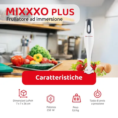 Stabmixer 175 W, 2 Stufen, Puls-Funktion, BPA-frei, Weiß