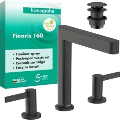 Produktbild von HANSGROHE 76034340 3-Loch Waschtischarmatur 160 Finoris