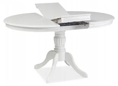 Image de Table extensible - Olivia - L 106 x l 141 x H 76 cm - Blanc