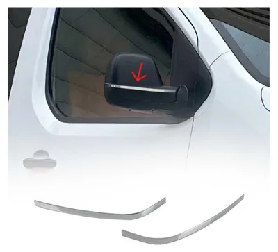 Image de Coques de Rétroviseurs pour Opel Vivaro 2014-2019 en Acier Chromé Argent