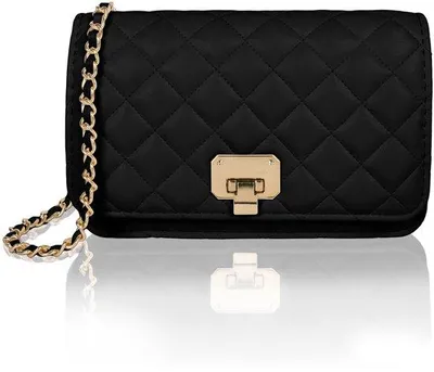 Produktbild von Kleine Damen-Crossbody-Tasche aus Kunstleder mit Kette und Schnalle