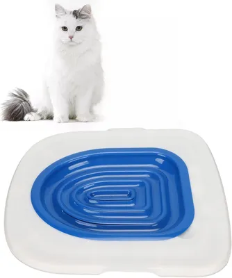 Produktbild von Katzentoiletten Trainingsset, Katzen WC-Sitz Toiletten Training System, Katzentoilette Katzenklo Toilettensitz Trainingssystem Universal Wiederverwendbare Katzentoilette Trainer