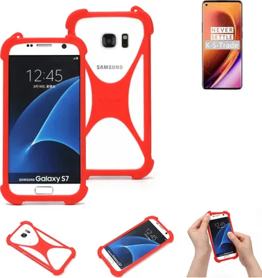 Produktbild von K-S-Trade Handy-Hülle kompatibel mit OnePlus 8 Pro Schutz-Hülle Bumper Silikon Schutz Hülle Cover Case Silikoncase Silikonbumper TPU Softcase