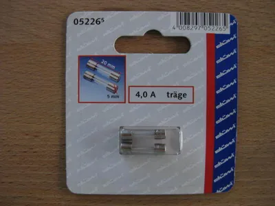 Image de 20 pièces Düwi fusible fin 5x20mm à action retardée 4,0 A fusible