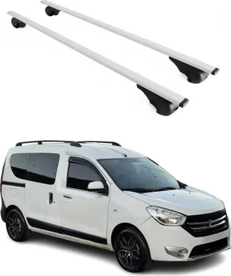 Produktbild von Dachträger Grundtäger für Dacia Dokker 2012-2021 75kg Metall Silber 2 tlg
