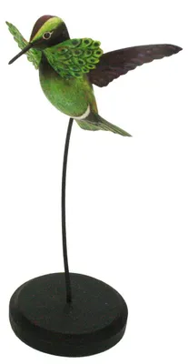 Productafbeelding van Meander pauwbekkolibrie, groen/paars, 14x10x28 cm