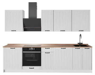 Immagine prodotto di Cucina componibile Vicco Fame-Line Bianco rustico/Bianco 280 cm, PL Rovere, Model 64245