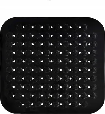 Produktbild von Sepio Badewannenmatte Schwarz 43.5cm x 43.5 cm, Duschmatte rutschfest, Antirutschmatte Badewanne, Duschmatte, Rutschmatte Badewanne, Bathroom Mat
