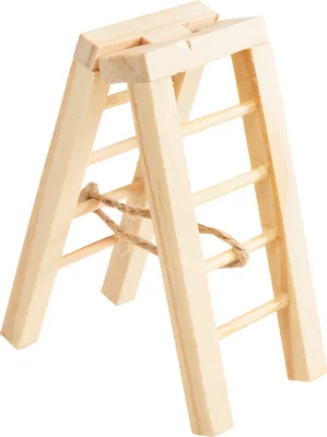 Produktbild von Miniatur Stehleiter, 2,4 x 3,5 x 7,5 cm, Natur