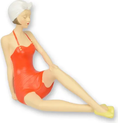 Produktbild von Skulptur Strandmädchen Kunstharz Replikat Retro Design Dekoration