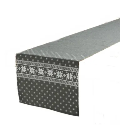 Produktbild von Tischläufer Britt - Schneesterne grau ca 40 x 150 cm Weihnachtsdecke Winter