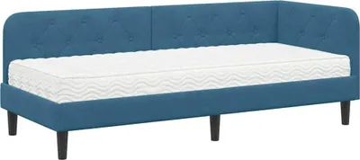 Obrázek produktu pro vidaXL Rohový rám postele modrý 80 x 200 cm samet