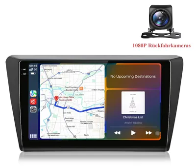 Produktbild von 9.5" 2K QLED Autoradio für Skoda Rapid Spaceback 2012-2020 CarPlay Android Auto inkl. 1080P Rückfahrkamera GPS Navi 4G WIFI 6+128GB