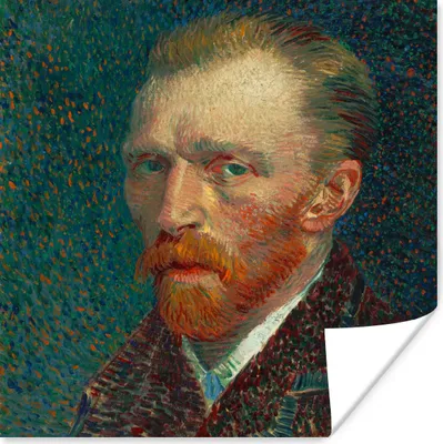 Produktbild von MuchoWow® Poster Selbstporträt - Vincent van Gogh 75x75 cm - Wand Dekoration