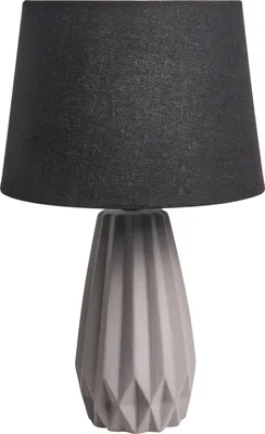 Obrázek produktu pro BELIANI Stolní lampa šedá keramická základna lněné stínidlo ve tvaru bubnu moderní současný styl obývací pokoj ložnice