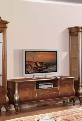 Obrázok produktu pre Hnedá TV polica rtv príborník nábytok do obývačky drevený stojan komoda