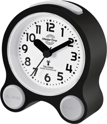Master Time MTC-71031-12B Deutsch Sprechender Funkwecker Schwarz/Weiß 1