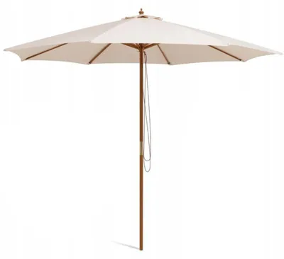 Produktbild von Gartensonnenschirm mit 8 Bambusrippen NP10752BE, 300 cm, beige