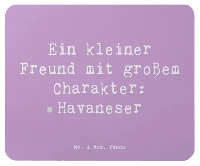 Produktbild von Mr. & Mrs. Panda Mauspad Spruch Havaneser Freund - Lavendeltraum - Geschenk, computer, Familie, Hunde, Mouse Pad, Hunderassen Pflege, pc mausunterlage, mousematte