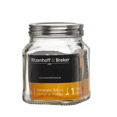 Produktbild von #4xRitzenhoff & Breker Vorratsglas "VIO", eckig, 0,9 l