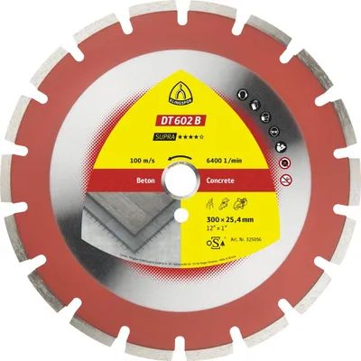 Produktbild von Klingspor DT 602 B Diamanttrennscheiben, 350 x 3,2 x 25,4 mm 21 Segmente 40 x 3,2 x 9 mm, Weitverzahnt