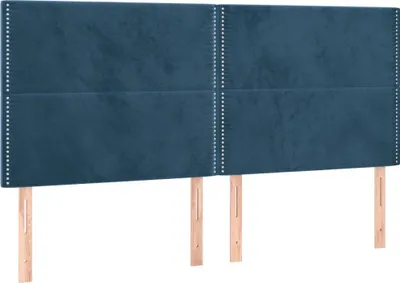 Obrázok produktu pre vidaXL Čelo postele tmavomodré 160 x 5 x 118/128 cm zamat