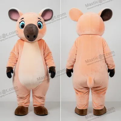 Productafbeelding van Perzikfluweel tapir mascotte MASTICOT