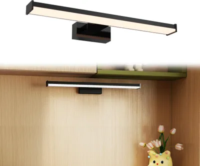 Produktbild von UISEBRT LED Spiegelleuchte Bad 40cm 10W Warmweiß 700LM, modernes Design, IP44, Spiegellampe Badlampe Schminktisch Wandleuchte Schrankleuchte