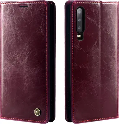 Produktbild von Handyhülle für Huawei P30 Kunstleder Flip Cover Hülle RFID Schutz Case Kartenfach Farbe: Weinrot
