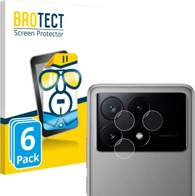 Produktbild von 6x Für Xiaomi Poco X6 Pro (NUR Kameraschutz) Schutzfolie BROTECT Displayschutz Display Schutz Folie Klar Transparent