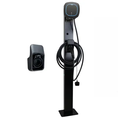 Image de LDY Poteau pour borne de recharge Wallbox Pulsar Pro, acier noir 149 cm