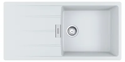 Produktbild von Franke Maris Centro Einbauspüle Fragranitspüle CNG 611-100 Glacier Drehknopf Edelstahl ab 60 cm 114.0682.506 - inkl.