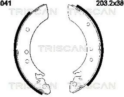 Produktbild von TRISCAN Bremsbackensatz Hinten 8100 13501