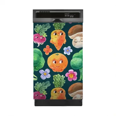 Produktbild von Magnete Dekorative 45x70 cm Küche Magnetmatte Spülmaschine - Kinder Gemüse Brokkoli Karotten