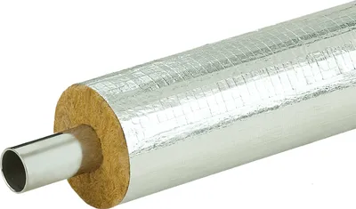 Produktbild von Steinwolle Rohrschale alukaschiert 28x30 mm