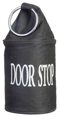 Produktbild von Esschert Deurstopper schwarz mit Ring - 2,5 kg