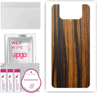 Produktbild von apgo Rückseite Schutzfolie, Skin, kompatibel mit Asus Zenfone 7 Pro ZS671KS, Hinten Displayschutzfolie aus Vinylfolie, kratzfest, einfache Montage - Tigerwood