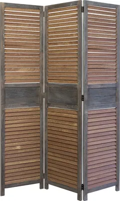 Obrázok produktu pre Homestyle4u Screen room divider 3-dielne drevené lamely hnedé
