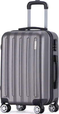 Produktbild von VERTICAL STUDIO "Udevalla" 20" Handgepäck Koffer, 33,3 l, 4 Rollen, Teleskopgriff, Kofferschloss, leicht, robust, für Flugreisen dunkelgrau | VS-148