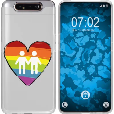 Produktbild von PhoneNatic Case kompatibel mit Samsung Galaxy A80 Silikon-Hülle pride Männer M3