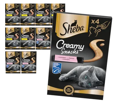 Zdjęcie produktu dla Sheba Creamy Snacks 11x48g Kremowy Przysmak Z Łososiem I Kurczakiem Dla Kota