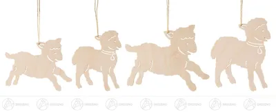 Produktbild von Behang Osterlämmchen (4) Höhe = 7cm NEU