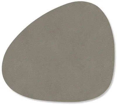 Image de LIND DNA Dessous de verre Nupo - Cuir - Gris silex - 13 x 11 cm