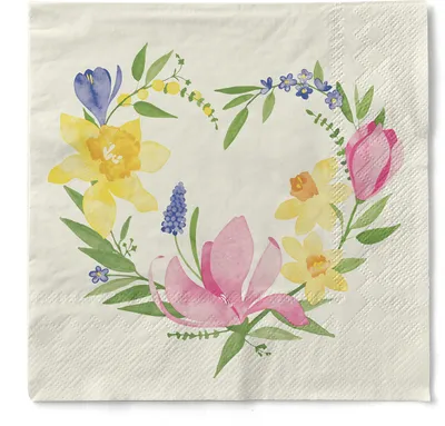 Produktbild von Tissue Serviette Laura, 33 x 33 cm, 3-lagig, 100 Stück - Floral