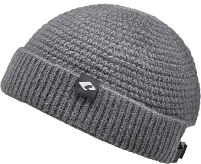 Chillouts kurze Docker Strickmütze Paddy mit Umschlag & Schnallenverschluss in grau