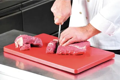 Produktbild von KESPER HACCP-konforme Schneidebrett, Kunststoff - Farbe:Rot, 30153