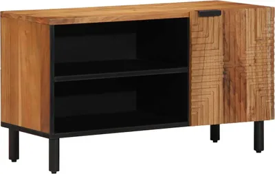 Image de Meuble TV Marron 80 x 33 x 46 cm Bois de mangue massif
