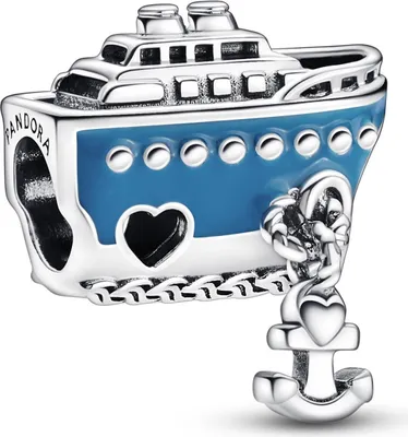 Produktbild von Pandora 792198C01 Charm Damen Ankerndes Kreuzfahrtschiff Blau Sterling-Silber