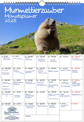 Produktbild von Murmeltierzauber Planer DIN A3 Kalender für 2025 Murmeltier - Seelenzauber