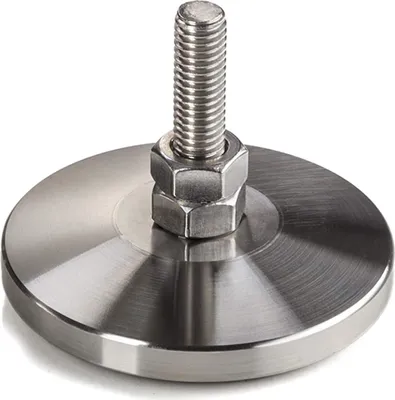 Produktbild von SOTECH Verstellfuß M8 x 30 mm – Ø 30 mm, Edelstahl SS201, Gummi-Fußteil, höhenverstellbar